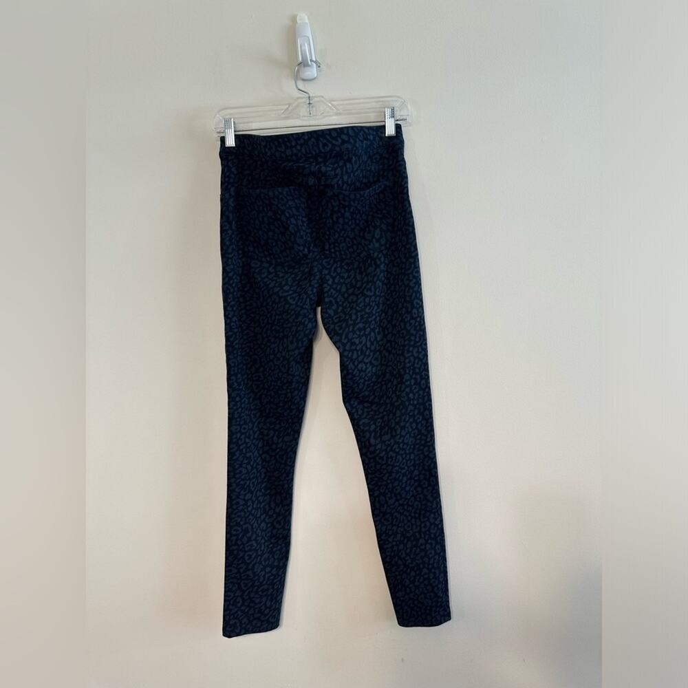 NWT SPANX Jean-ish Ankle Legging High Rise Pull On Jeans Blue Leopard Denim M - Picture 6 of 10